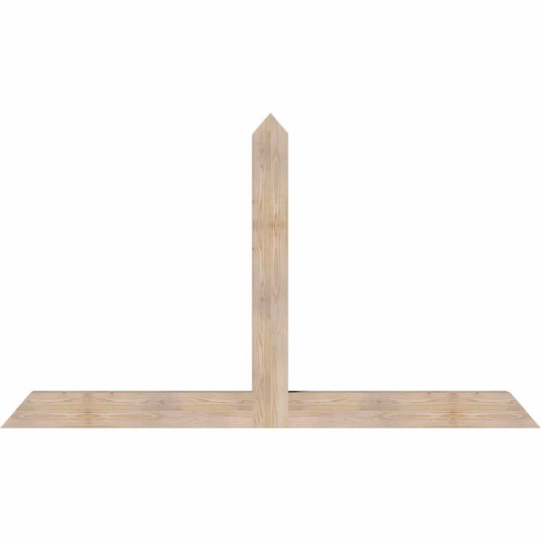Ekena Millwork Portland Smooth Timber Gable Bracket, Douglas Fir, 84"W x 49"H x 5 1/2"D x 5 1/2"F, 14/12 Pitch GBW084X49X0606POR00SDF - main